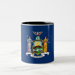 Taza de café del Dos-Tono de la bandera del Estado