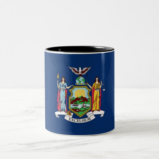 Taza de café del Dos-Tono de la bandera del Estado (Centro)