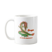 Taza de café del dragón esmeralda místico – Criatu