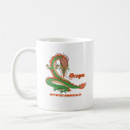 Taza de café del dragón esmeralda místico – Criatu