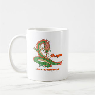 Taza de café del dragón esmeralda místico – Criatu