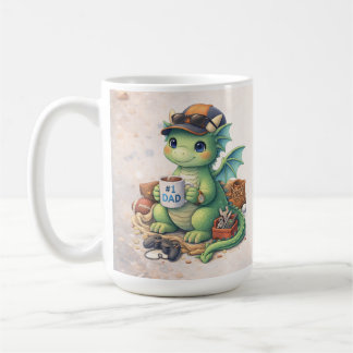 Taza de café del dragón papá lindo #1