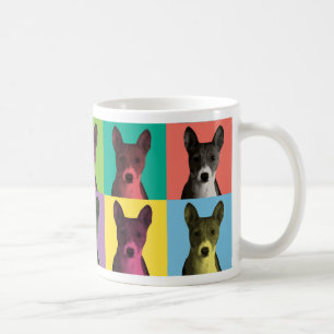 Taza de café del Estallido-Arte de Basenji