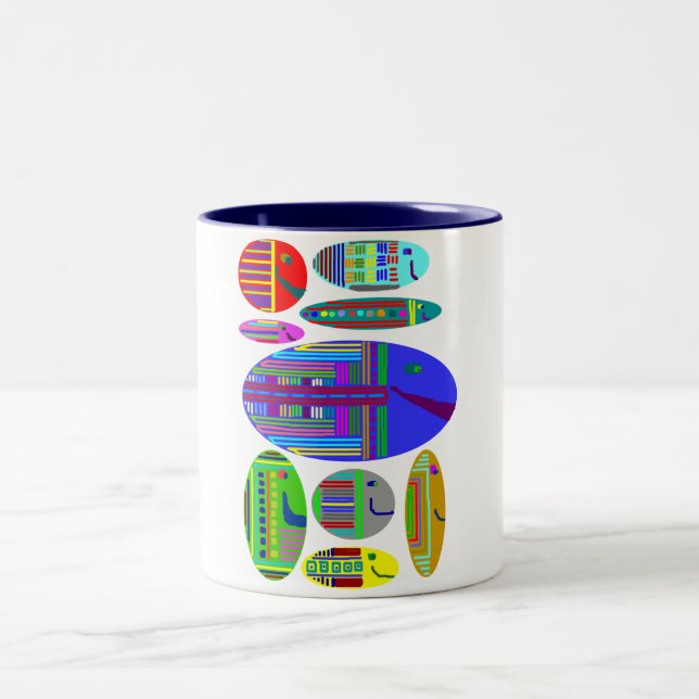 Taza de café del estilo de los pescados del océano (Centro)