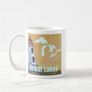 Taza de café del faro de los Grandes Lagos
