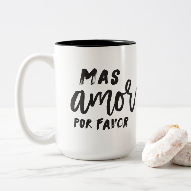 Taza de café del favor del Mas Amor Por (Con donut)