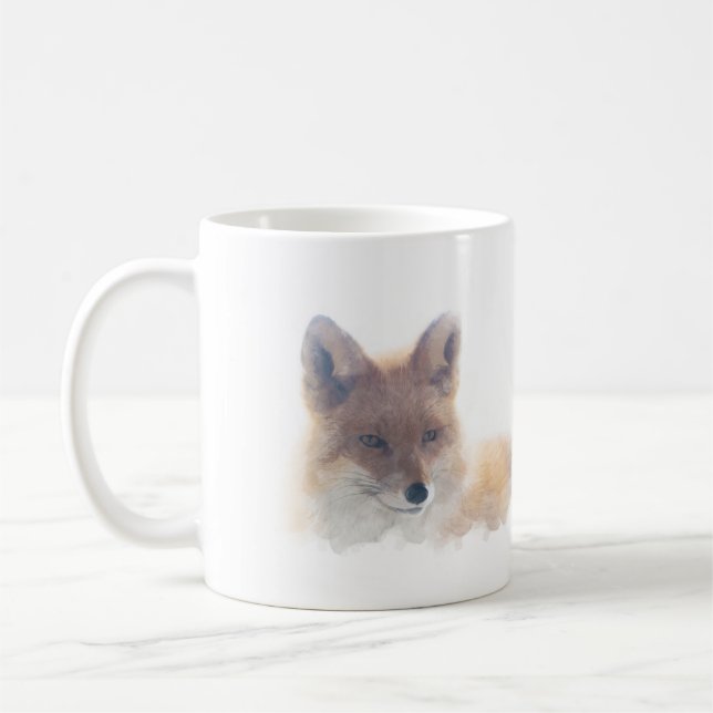 Taza de café del Fox de la acuarela (Izquierda)