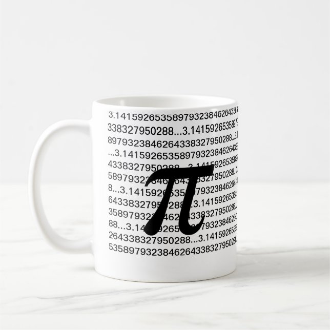 Taza de café del friki de la matemáticas del pi (Izquierda)
