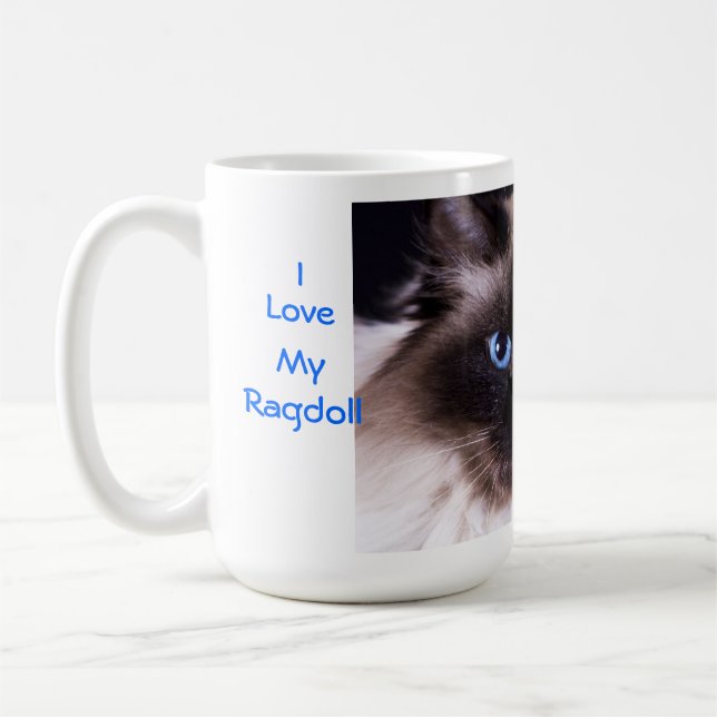 Taza de café del gato de Ragdoll (Izquierda)