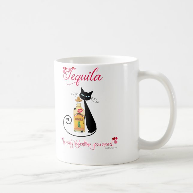 Taza de café del gato del Tequila del el día de (Derecha)