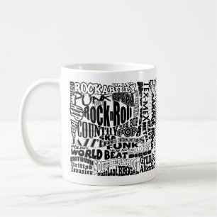 Taza de café del género de la música