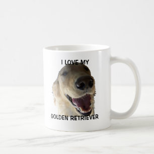 Taza de café del golden retriever