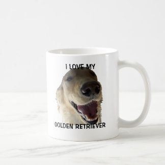 Taza de café del golden retriever