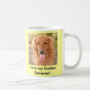 Taza de café del golden retriever