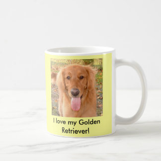 Taza de café del golden retriever