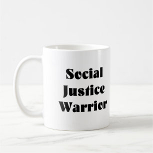 Taza de café del guerrero de la justicia social