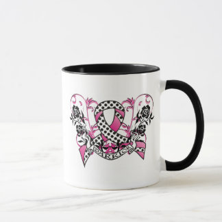 Taza de café del guerrero del cáncer de pecho