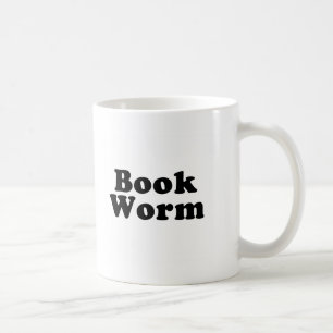 Taza de café del gusano de libro