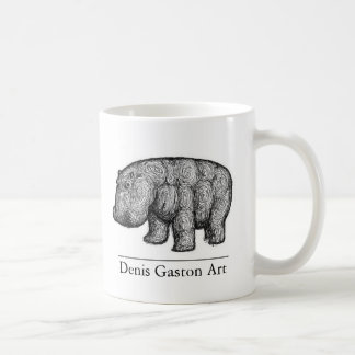 Taza de café del hipopótamo del arte de Denis