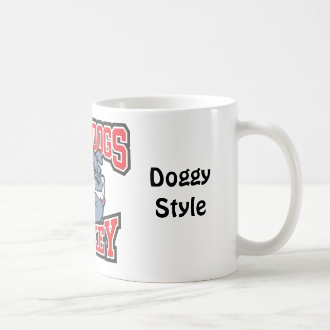 Taza de café del hockey de los bulldoges (Derecha)