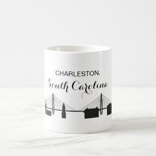 Taza de café del horizonte de Charleston Carolina
