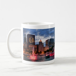 Taza de café del horizonte de Chicago