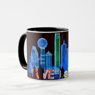 Taza de café del horizonte de Dallas