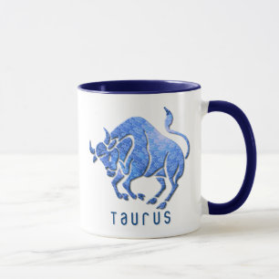 Taza de café del horóscopo del tauro