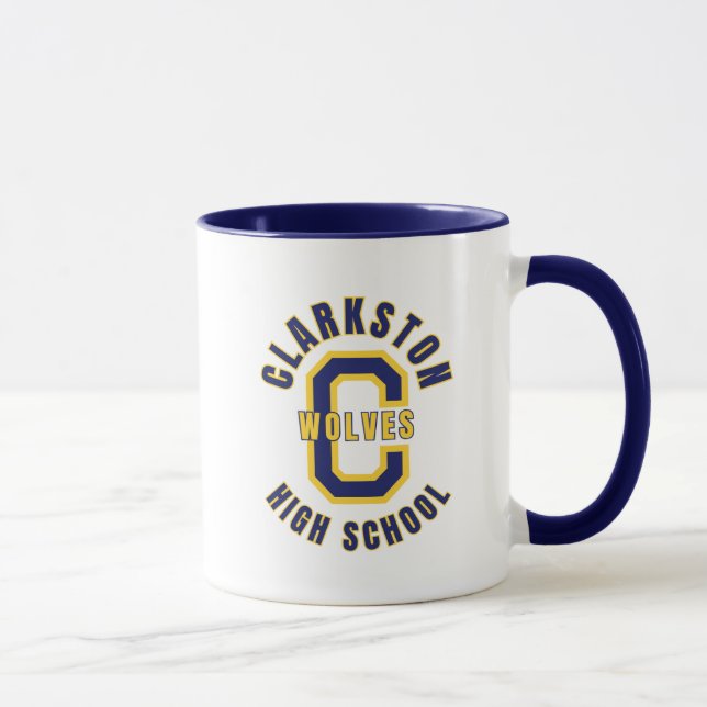 Taza de café del instituto Clarkston Michigan (Derecha)