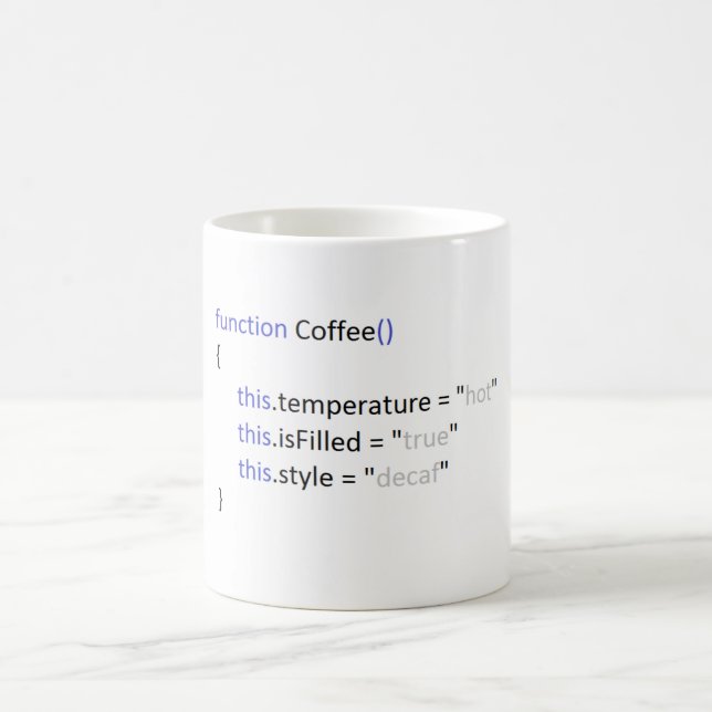 Taza de café del Javascript (Centro)
