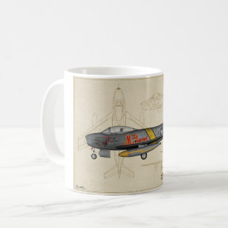 Taza de café del jet de F-86 SABRE
