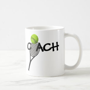 Taza de café del juego de raqueta de pelota de ent