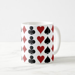 Taza de café del juego del naipe