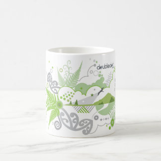 Taza de café del kiwi de los medios de Doubledot