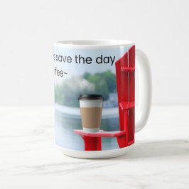 Taza de café del lago