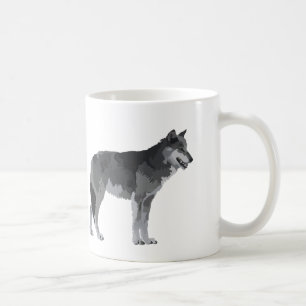 Taza de café del lobo gris