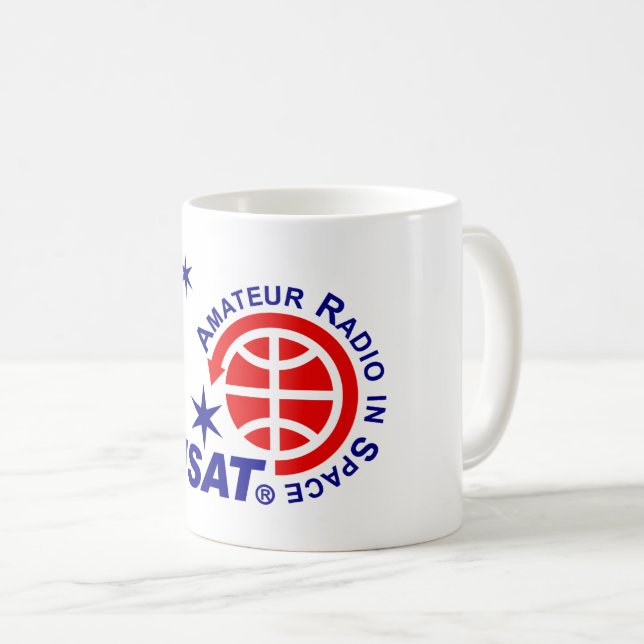 Taza de café del logotipo de AMSAT (Anverso derecho)