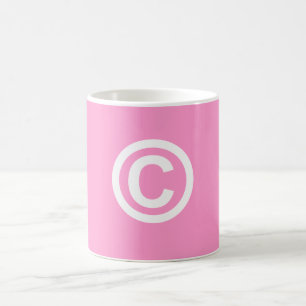 Taza de café del logotipo de Copyright