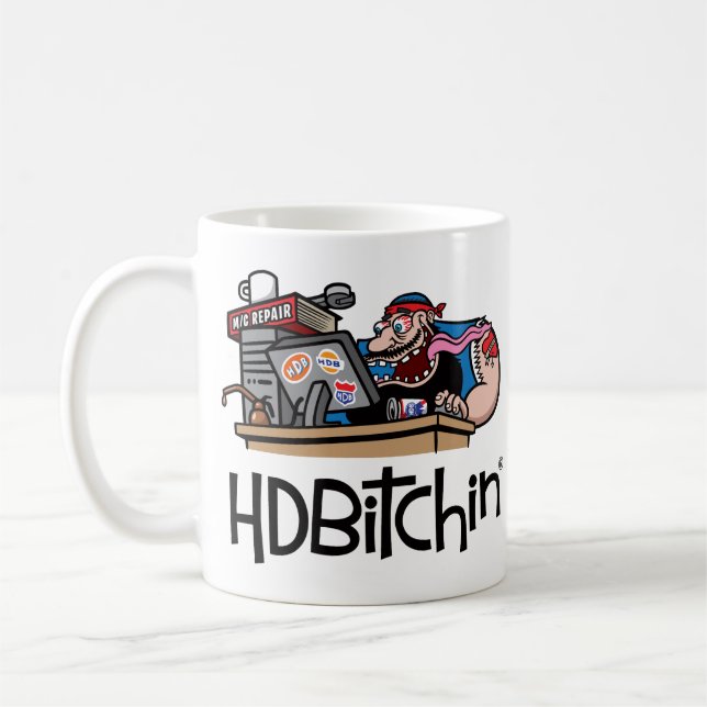 Taza de café del logotipo de HDBitchin - el (Izquierda)
