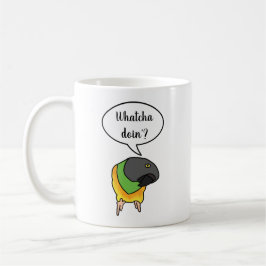 Taza de café del loro de Senegal