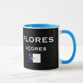 Taza de café del mapa de Flores Azores