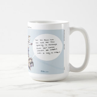 Taza de café del masaje del Unicycle de los tebeos