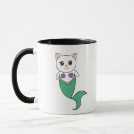 Taza de café del maullido del gatito de Purrmaid
