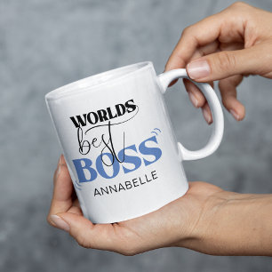 Taza de café del mejor jefe del mundo