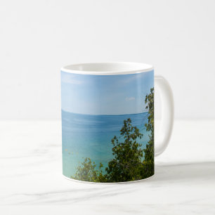 Taza de café del mirador del lago Huron