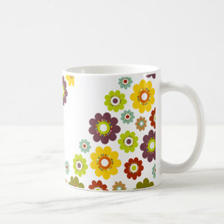 Taza de café del modelo del flower power