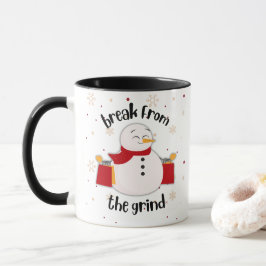 Taza de café del muñeco de nieve de compras