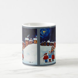 Taza de café del navidad de los Carolers del