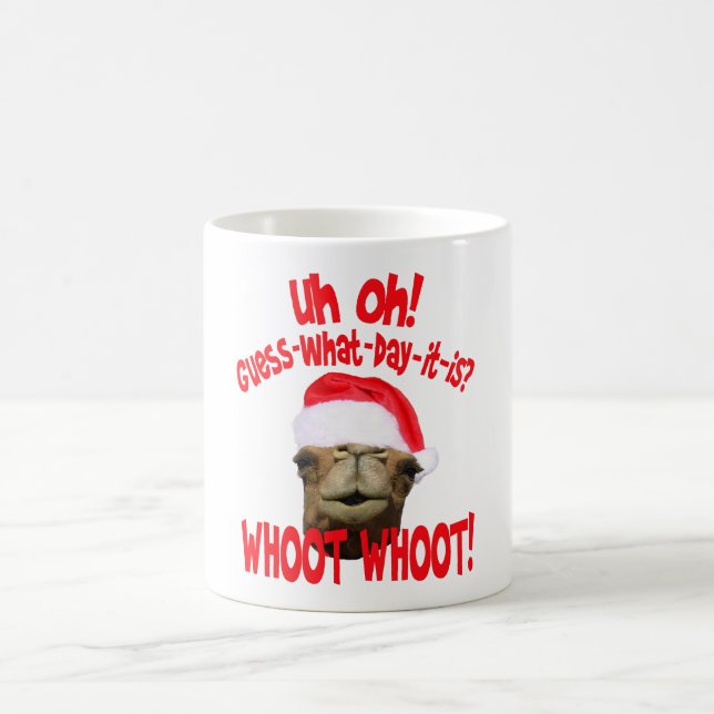 Taza de café del navidad del camello del día de (Centro)
