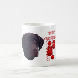 Taza de café del navidad del labrador retriever